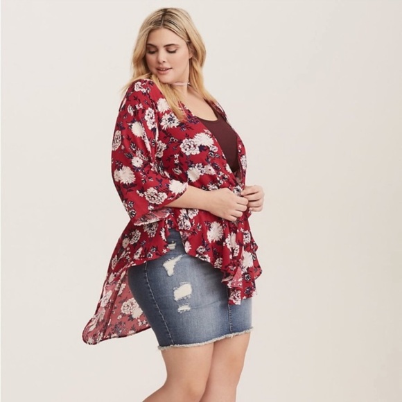 Torrid Floral kimono size M/L - Picture 1 of 12
